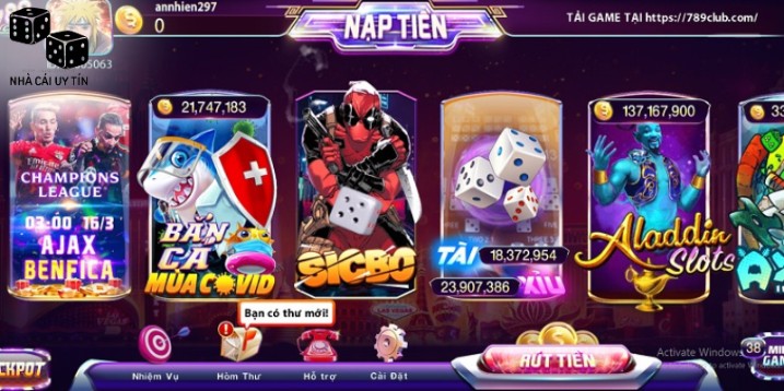 Các tựa game hot hit nền tảng 789club đang cung cấp